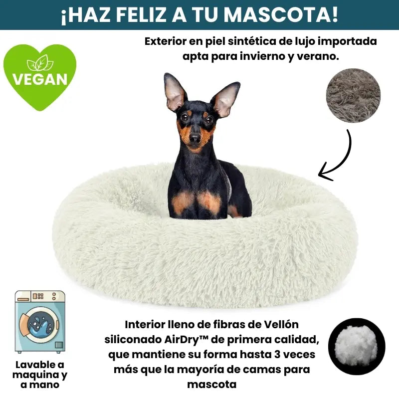 Cama Original Antiestrés Para Perros Mascotikos™ + Almohadita De Regalo 🎁