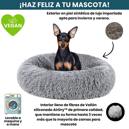 Cama Original Antiestrés Para Perros Mascotikos™ + Almohadita De Regalo 🎁